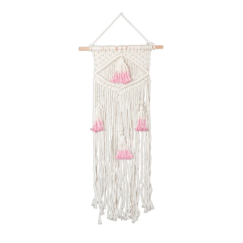 

Macrame Wall Hanging Handwoven Art Macrame Tapestry With Tassel - Boho Wedding Home Backdrop Decoration