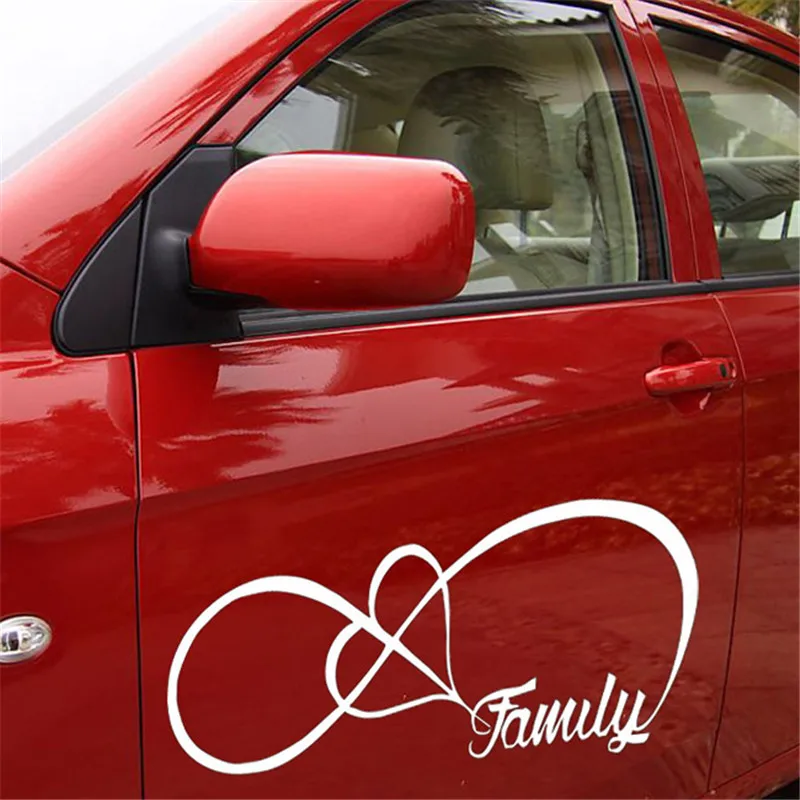 

Hot Sale Creative Car Decoration Sticker White Black Family Letter Love Heart Car Body Stickers Styling