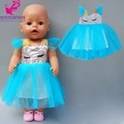 Кукольное платье подходит для кукол-новорожденных 43 см, Одежда для кукол 18 дюймов, кружевное платье