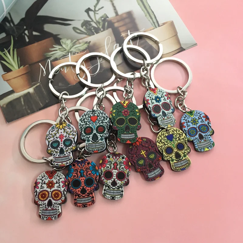 Брелоки с черепом Calavera сладкие милые брелоки для друзей и семьи подарок на