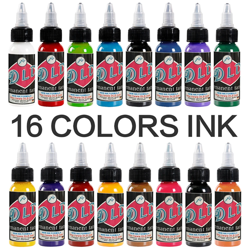 

16 Colors German Brand Tattoo Ink Set Permanent Body Makeup Tattoo Microblading Pigment Tattooist Supplies