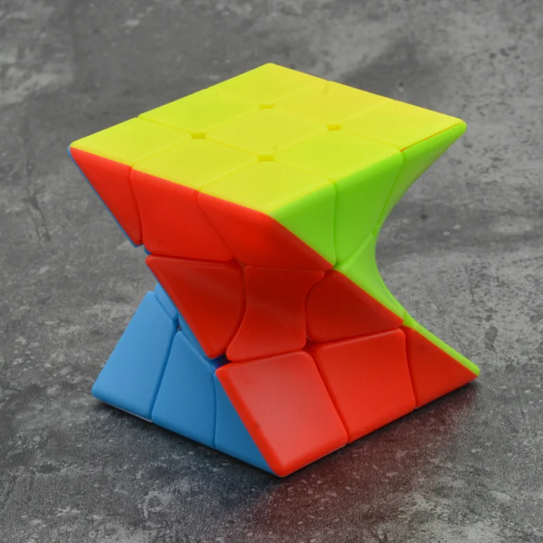 Lefun 3x3 кручение магический куб цветной витой куб игрушка странной формы без наклеек Пазлы красочные Развивающие игрушки для детей