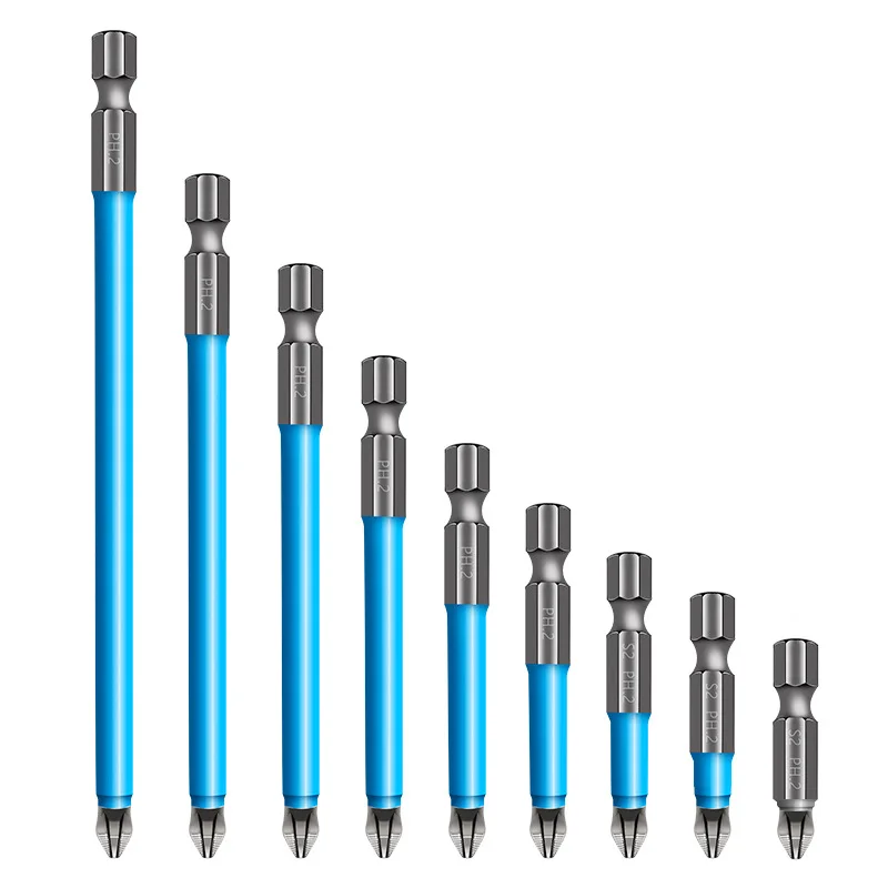 

25mm-150mm Hex Shank Magnetic Long Reach Electric Screwdriver Bits Exactness Single Cross Head Power Tools