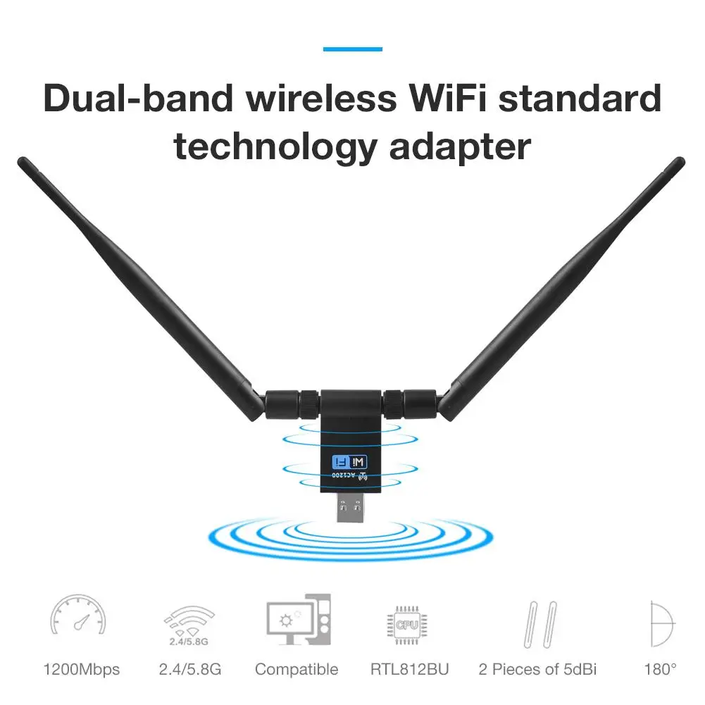 1200 м беспроводная сетевая карта Мбит/с USB3.0 WiFi маршрутизатор приемник сигнала