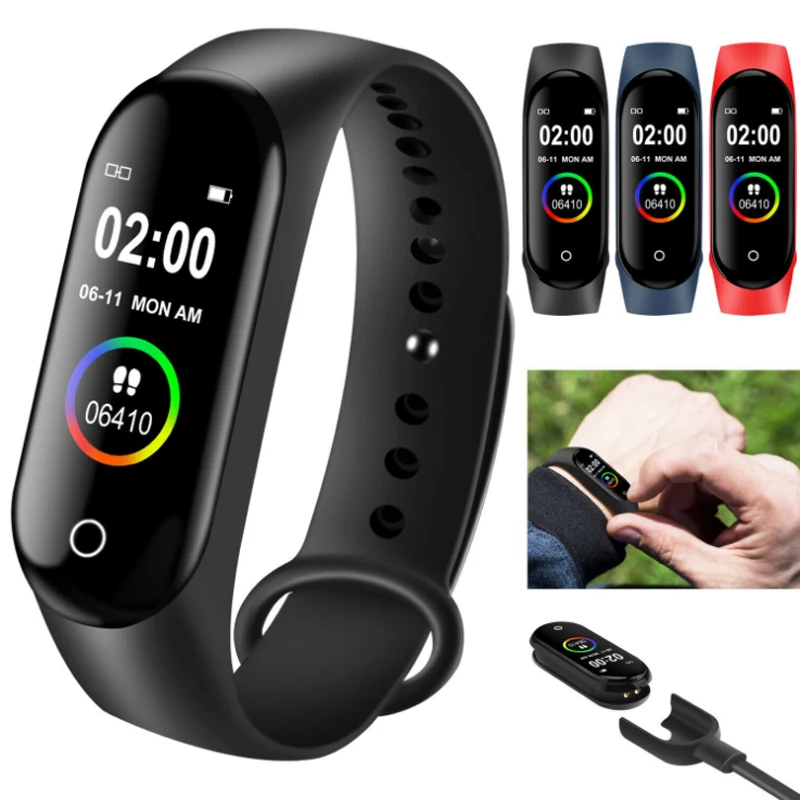 

M4 Smart Watchs Sport Wristbands For Women LED Screen Fitness Traker Bluetooth Waterproof Lady Watchs Sports Brand digital watch