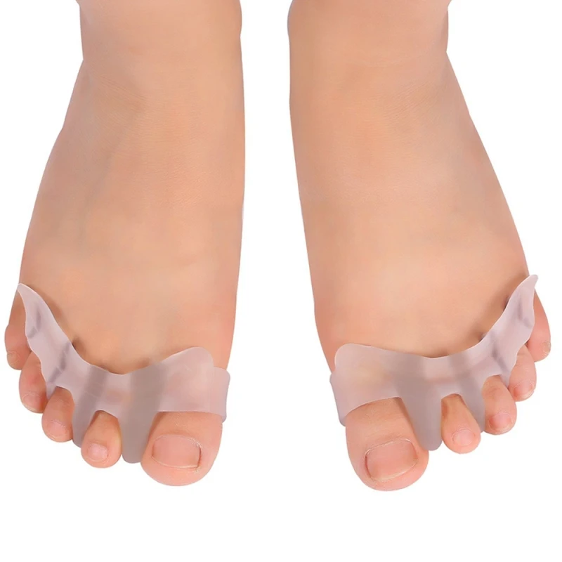 

2 Pcs Per Pair Silicone Finger Spacer For Manicure Toe Separator Pedicure Foot Care Bunion Corrector Orthopedic Hallux Valgus