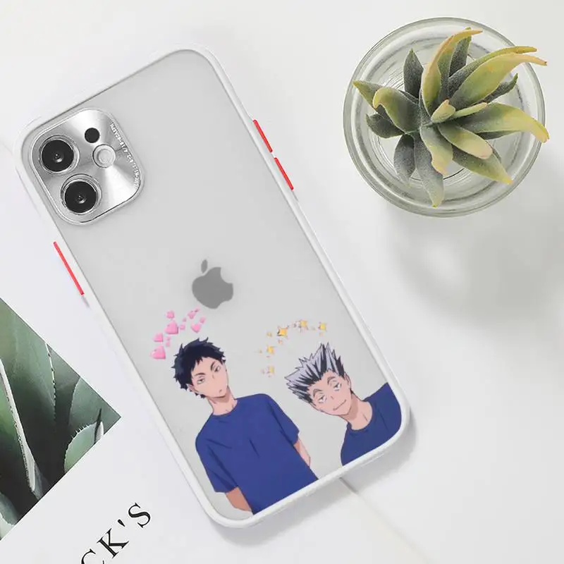

Haikyuu Phone Case Clear matte transparent For white iPhone 7 8 x xs xr 11 12 pro plus max mini Funda