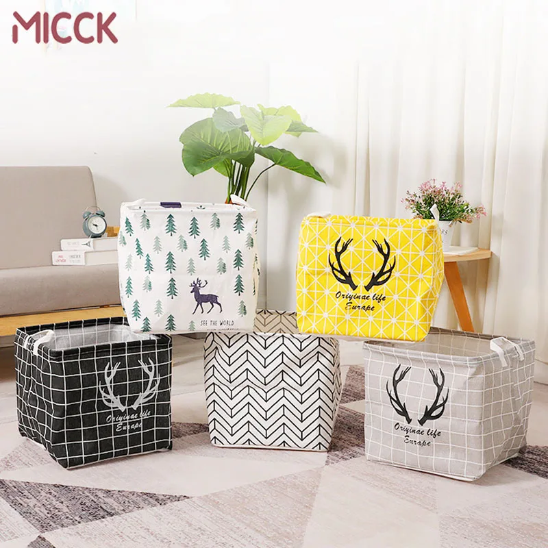 MICCK складная корзина для белья, корзина для хранения, коробка для хранения бочек для детей, для мелочей, книга, игрушки, держатель, домашний контейнер, органайзер, сумка
