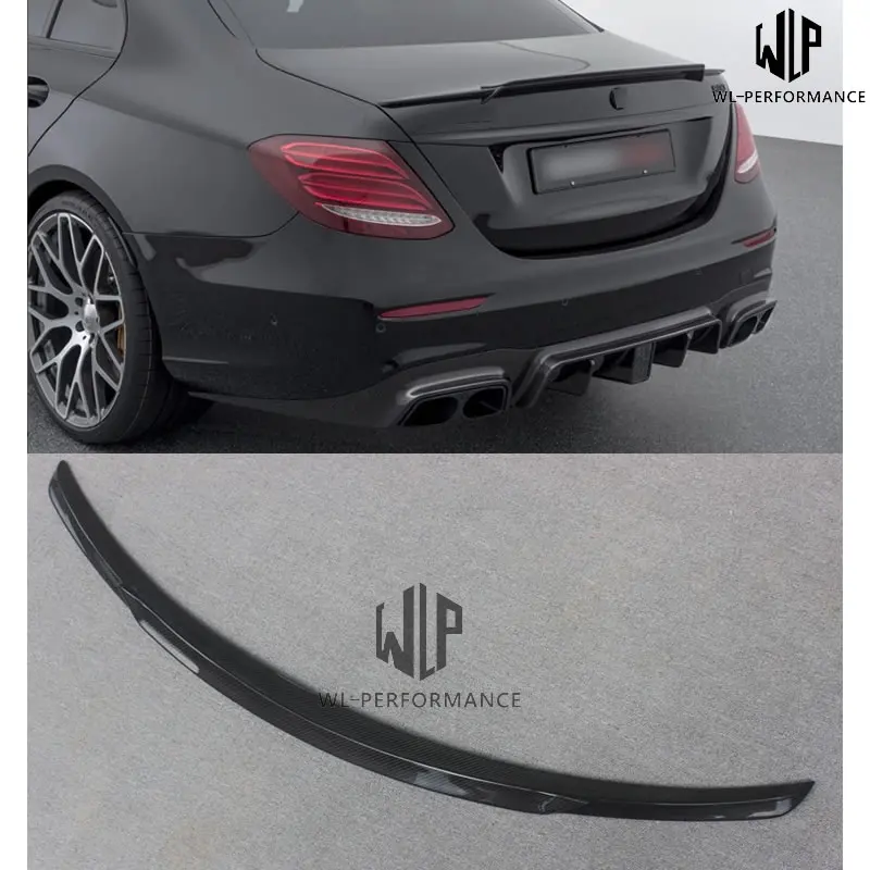 Задний спойлер W213 из углеродного волокна с крыльями для Mercedes Benz E200 E260 E300 комплект