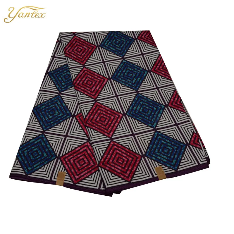 18040058 YANTEXTILE новая Анкара ткань Африканский настоящий воск принт Tissu Africain 6 ярдов настоящий воск Африканский батик ткань для свадебного платья - Цвет: 18040058