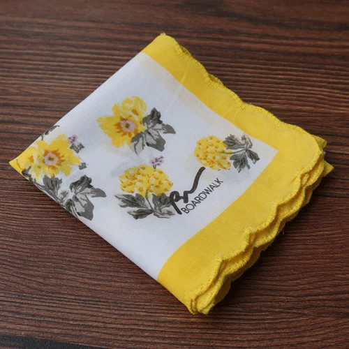 Handkerchiefs Women Cotton High Quality Soft Funny Printed Plaid Various Color Casual Ladies Pocket Square Elegant Chic Trendy - Цвет: 2