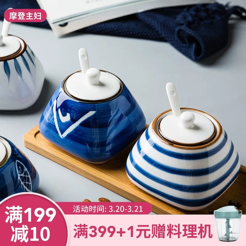 Кухня для соли приправ горшок Керамика масленка уксуса стеклянная бутылка с