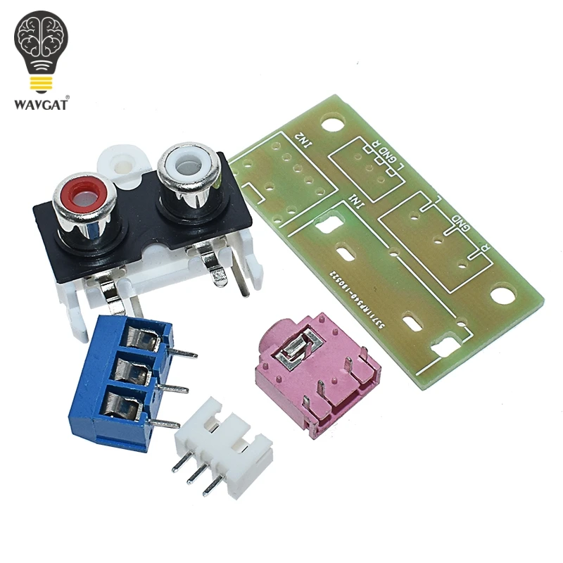 Diy комплект плата аудиопереключателя RCA 3 5 мм блок аудиовхода для электронного