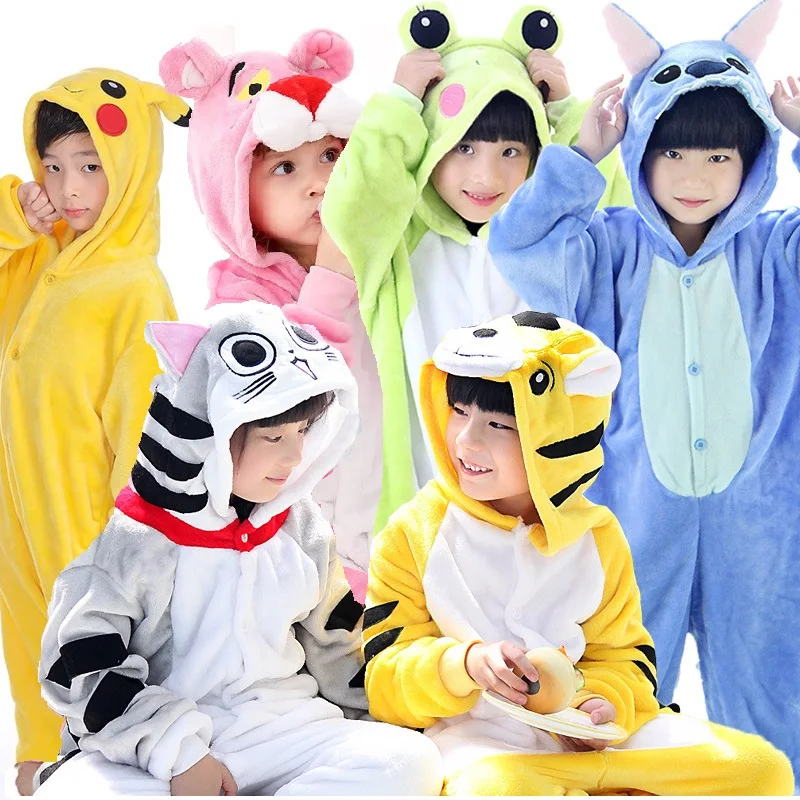 2019 зимняя Пижама детские пижамы кигуруми комбинезоны единорог Рождество с