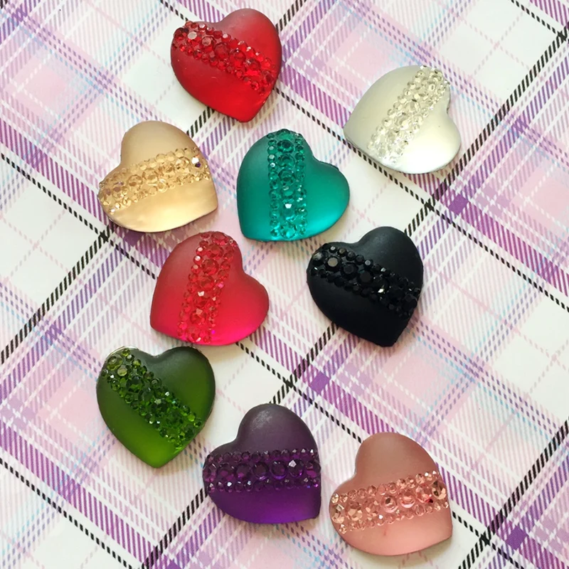 Сделай Сам стразы из смолы в форме сердца свадебные аксессуары скрапбукинг