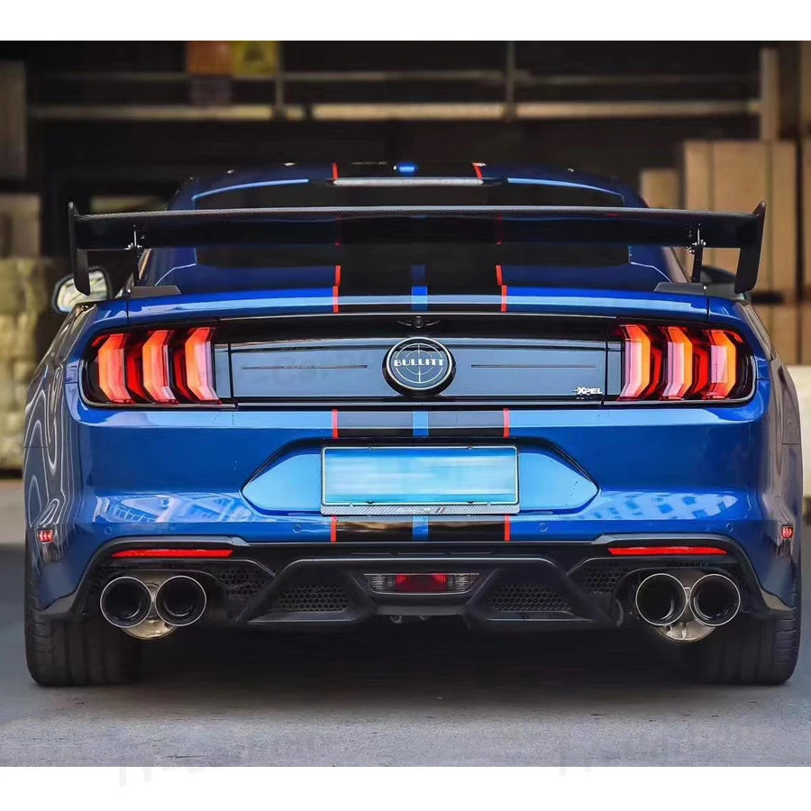 Матовый черный Задний спойлер Boot крылья автомобильные аксессуары для Ford Mustang GT V8