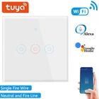 Умный сенсорный выключатель Tuya, Wi-Fi, 110-250 В