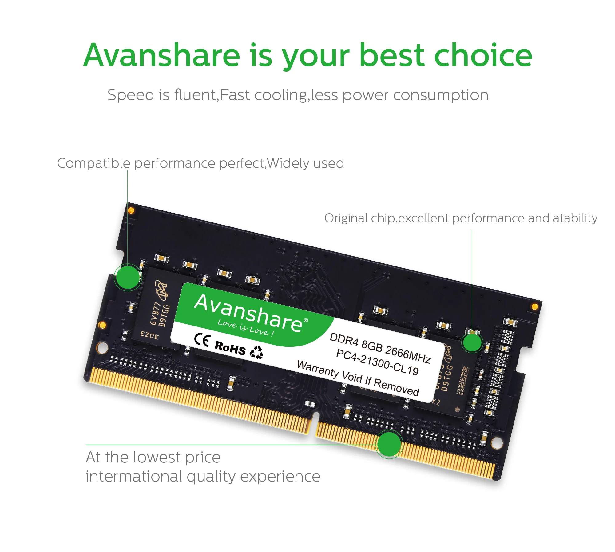 Оперативная память Avanshare memoria ddr4, 4 ГБ, 8 ГБ, 16 ГБ, 2666 МГц, 2400 МГц, оперативная память для ноутбука, оперативная Память DDR4, от Ali express