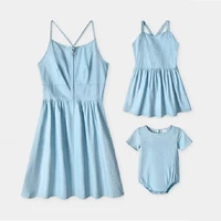 family set summer mother daughter matching dresses mom mum baby mommy and me clothes outfits fashion women girls cotton dress