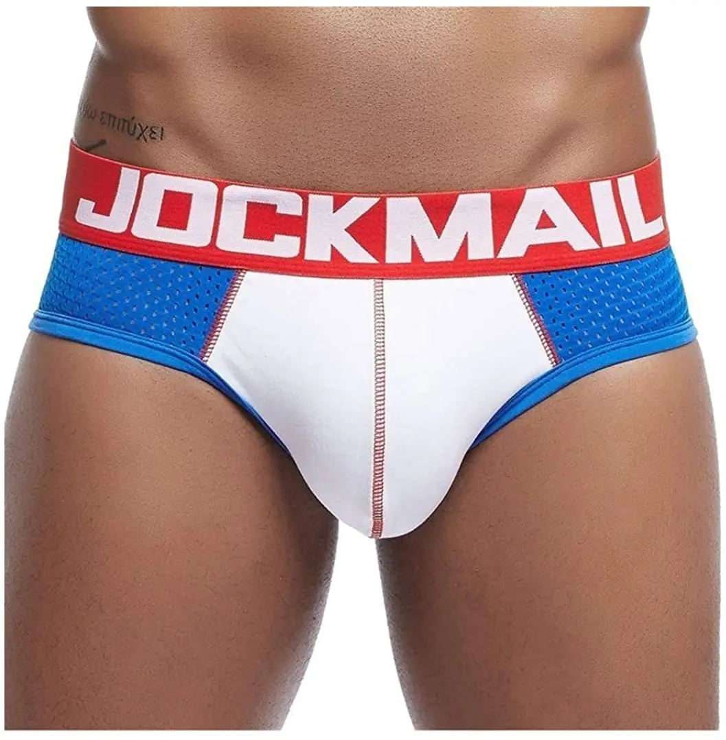 JOCKMAIL Brand Mens Underwear Sexy Men Briefs Cotton 4-Pack Slip Cueca Male Panties Underpants Briefs Gay Pants Mesh Comfortable