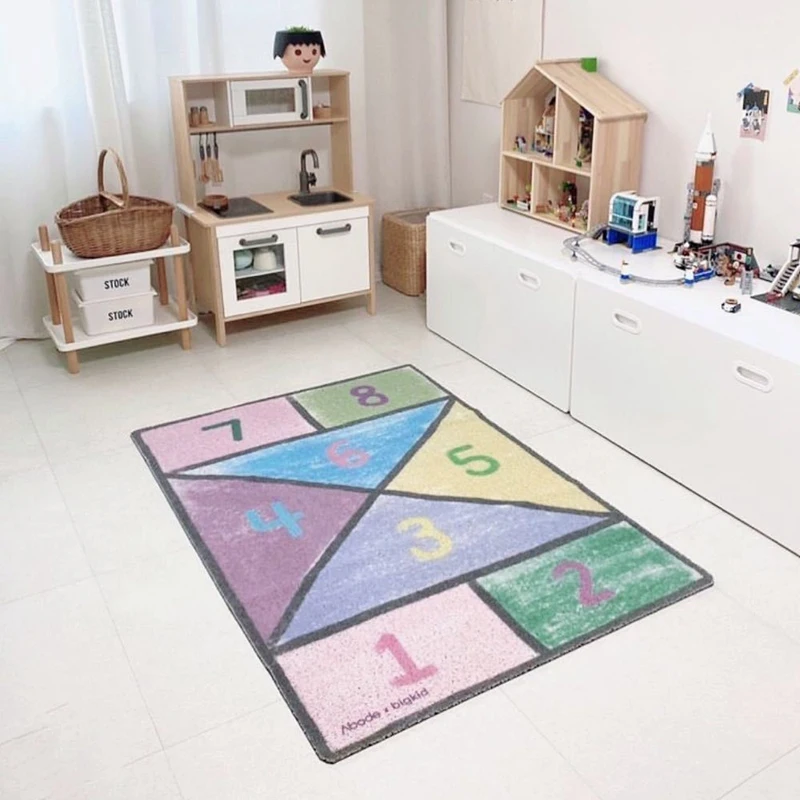 

Baby Hopscotch Game Carpet Jump Lattice Kids Play Gym Rug Children Infant Adventure Floor Mat Crawling Mat Home Decor