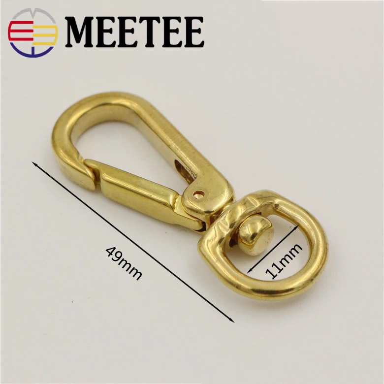 Медные Крючки для ключей Meetee 11*49 мм 2 шт. медные собак латунные зажимы крючков