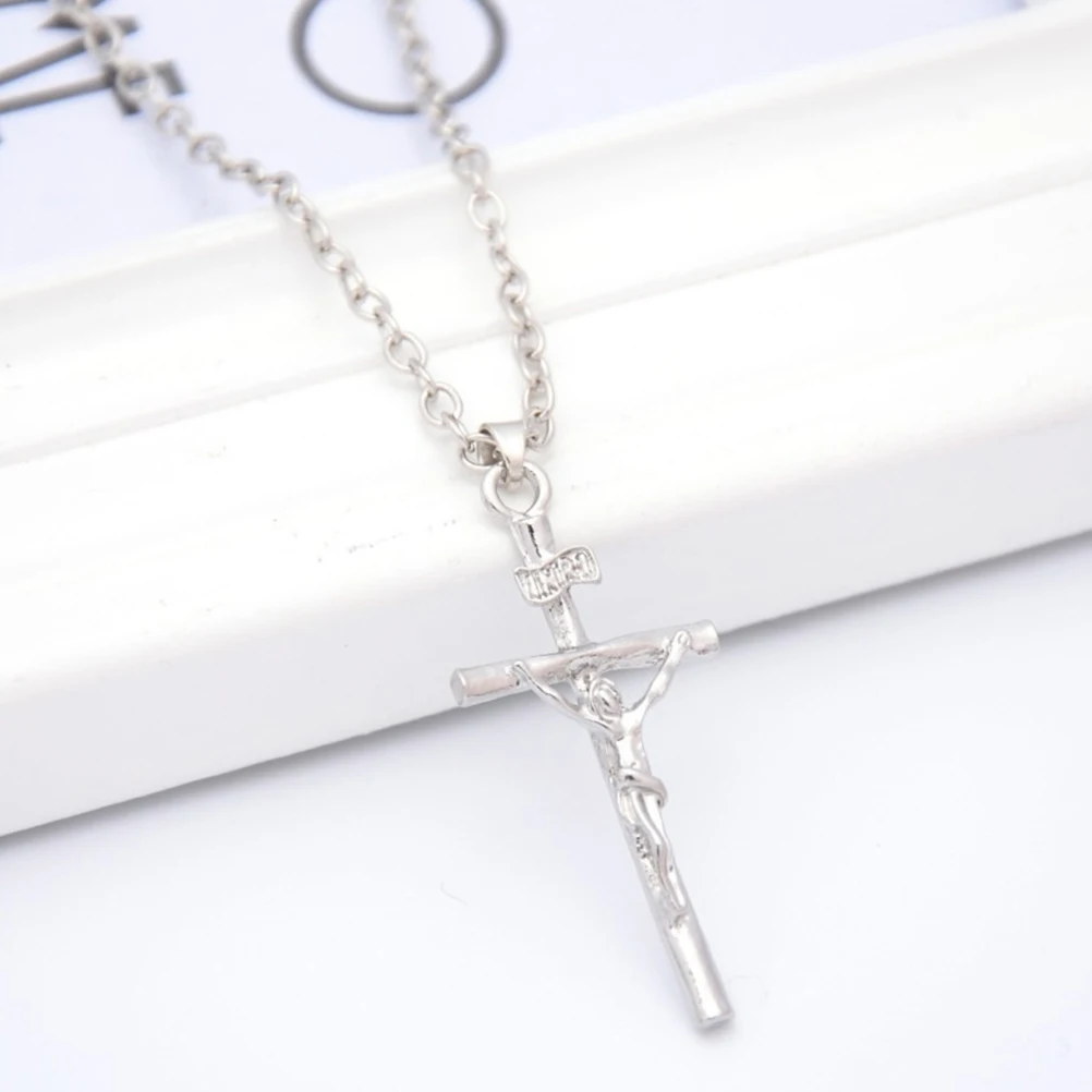 

1pcs Necklace Women Men Jesus Cross Necklace Unisex Alloy Jewelry