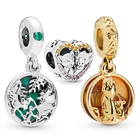 100% 925 серебро ювелирные изделия с изображением короля льва с позолоченным кольцом животных кулон в форме браслет и серебряные бусины изготовления ювелирных изделий подарок для женщин