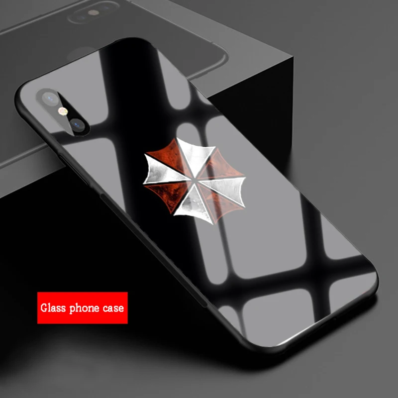 umbrella corporation tempered glass phone case for iphone 12 11 pro max 5 6 7 8 plus x xs xr xsmax shell free global shipping