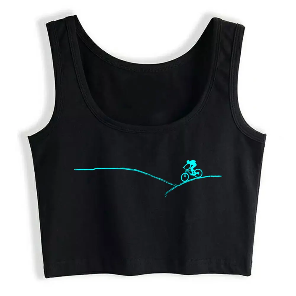 

Boho Crop Top Mtb Mountain Bike Mountain Biking Cycling Basic Black Print Y2k Tops Womens Tops blusas mujer de moda 2021 verano