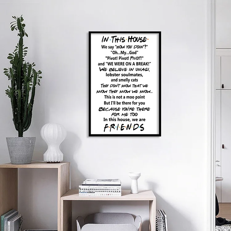 Цитаты из телесериала &quotдрузья&quot ТВ постер друзья шоу в этом доме печать