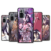 anime girl albedo tempered glass cover for xiaomi redmi note 10 10s 9 9t 9s 8t 8 9a 9c 8a 7 pro max phone case