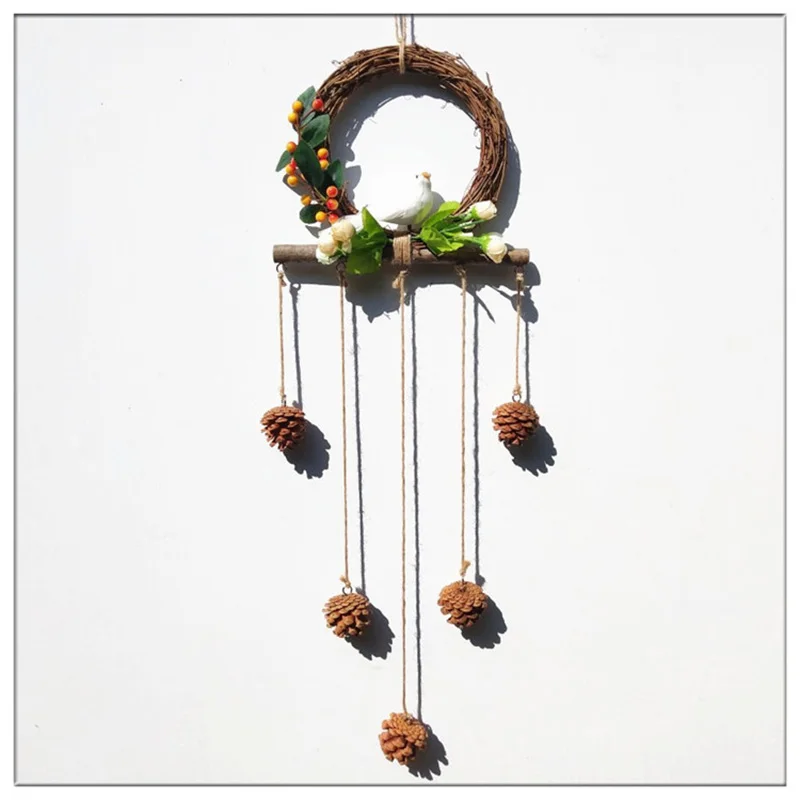 Кольцо из ротанга искусственная гирлянда рамка для сушеных растений домашнего