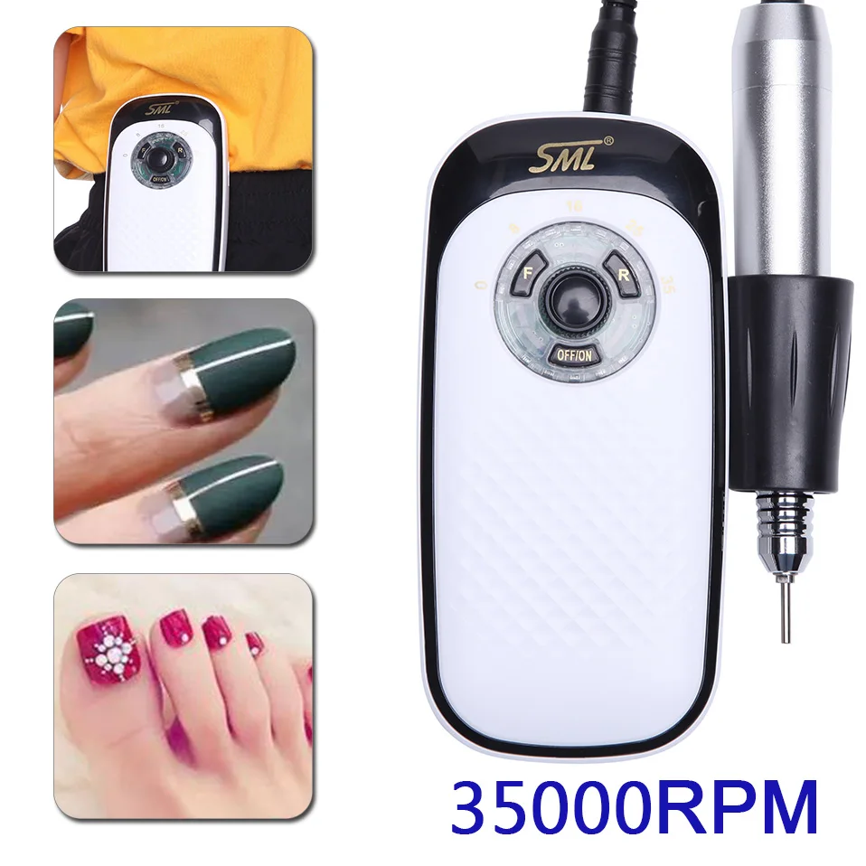 

35000RPM Portable Electric Nail Drill Machine Set Gel Manicure Pedicure Kit Bits File Sanding Grinding Drill Pen Nail Polisher