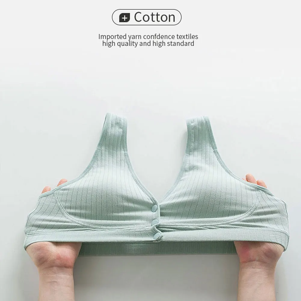 Ropa interior de lactancia para mujeres embarazadas, chaleco de talla grande, sujetador de maternidad para amamantar, sost&eacute;n frontal para amamantar-2