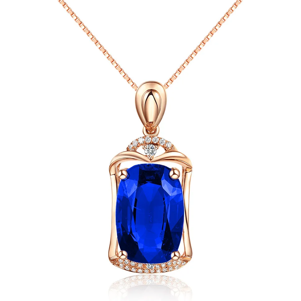 

14K Rose Gold Pierscionki Pendant Bizuteria Gemstone Real Natural Red Ruby Treasure Pendant Necklace Jewelry Pendant Females