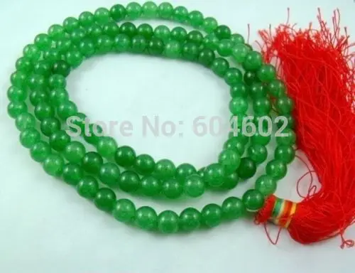 

8 мм Тибетский буддизм 108 Зеленый Халцедон молитва