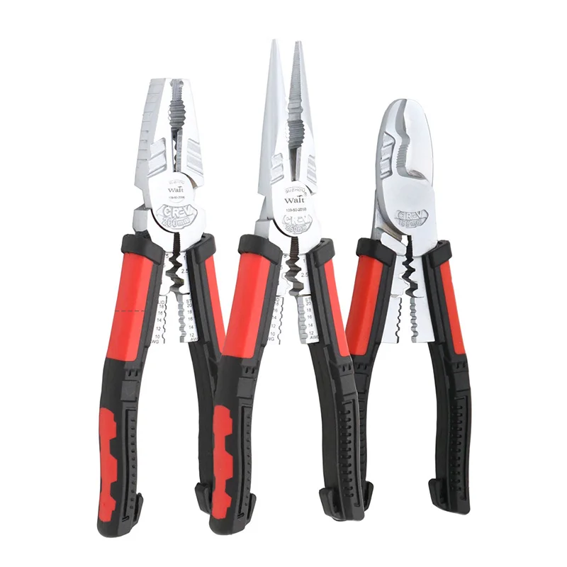 

Multitool Pliers Terminal Crimping Tool Wire Stripper Cable Cutter Crimper Crimp Plier Long Nose Pliers For Electrician