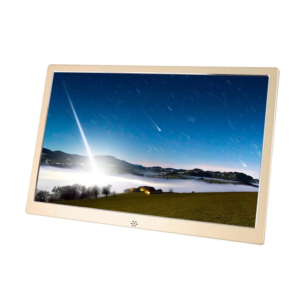 12 дюймовое металлическое ЖК-дисплей Цифровая фоторамка HD 1280x800 электронный альбом USB Цифровой Фото Музыка Видео плеер календарь часы