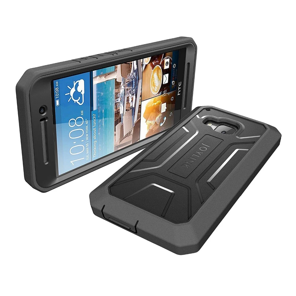 for htc one m9 phone case heavy duty protection cover joylink built in screen protector defender business black free global shipping