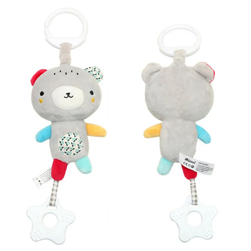 Детские мягкие погремушки с изображением кролика медведя панды кроватки коляски