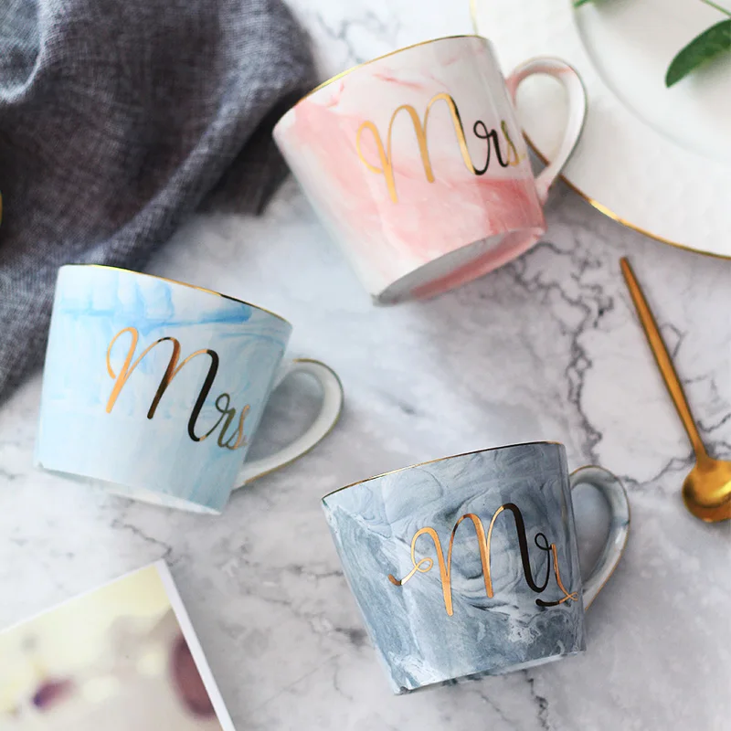 Couple Personalised Ceramic Coffee Mug Large Capacity Creative Esspresso Cups Simple Nordic Porcelain Drinkware DA60MK | Дом и сад