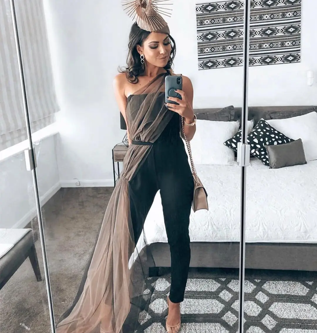 Black Strapless Mesh Skinny Women Rompers Jumpsuit Bandage Night Party Jumpsuit