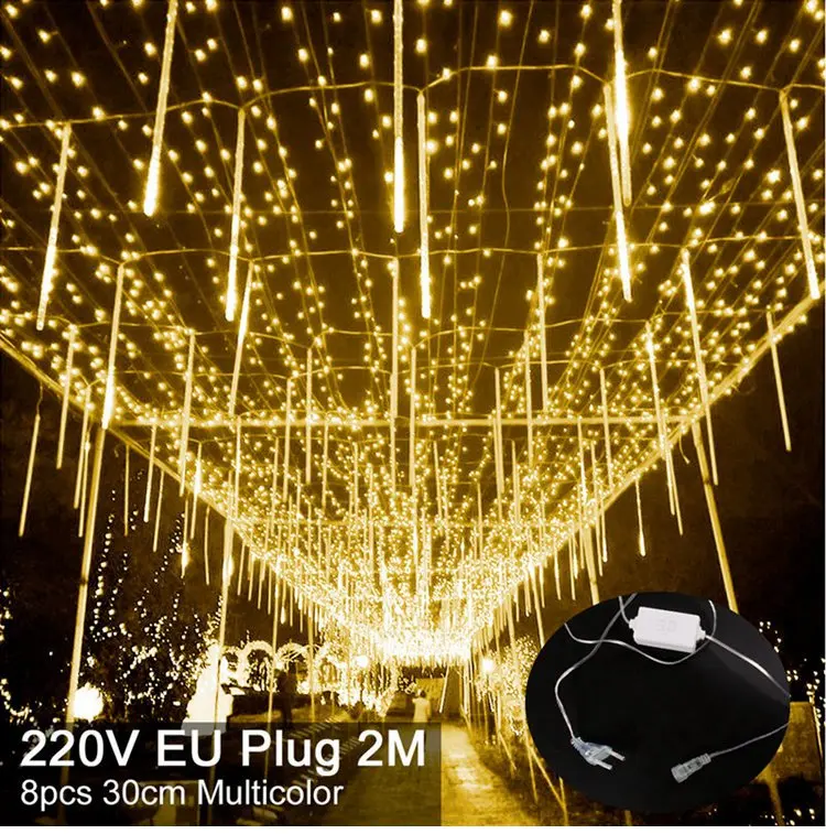 Warm White EU Plug 3 20LED светильник "ветви ивы", рождественские украшения для дома, рождественский подарок, новогодний декор, рождественские настольные декоративные светильники - Цвет: Warm White EU Plug 3