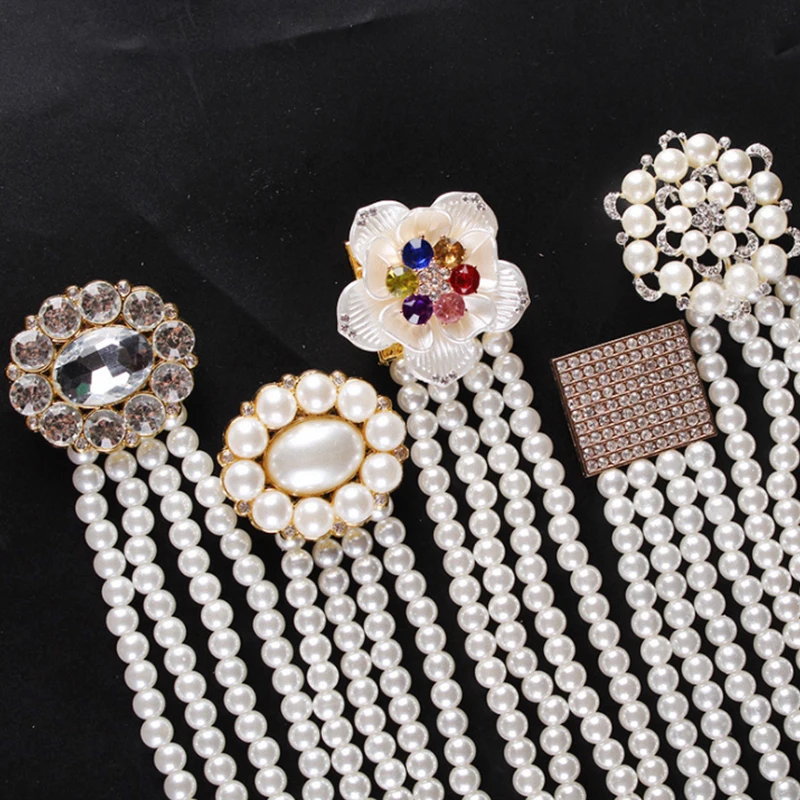 Очаровательная Женская Роскошная поясная цепочка с жемчугом украшенная цветами