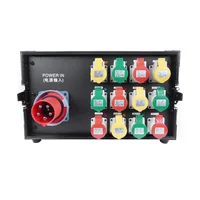 Distribution Box Distribution Electrical Power Box Waterproof Plug 12 Way Stage Through Box Stage Effect for Indoor and Outdoor