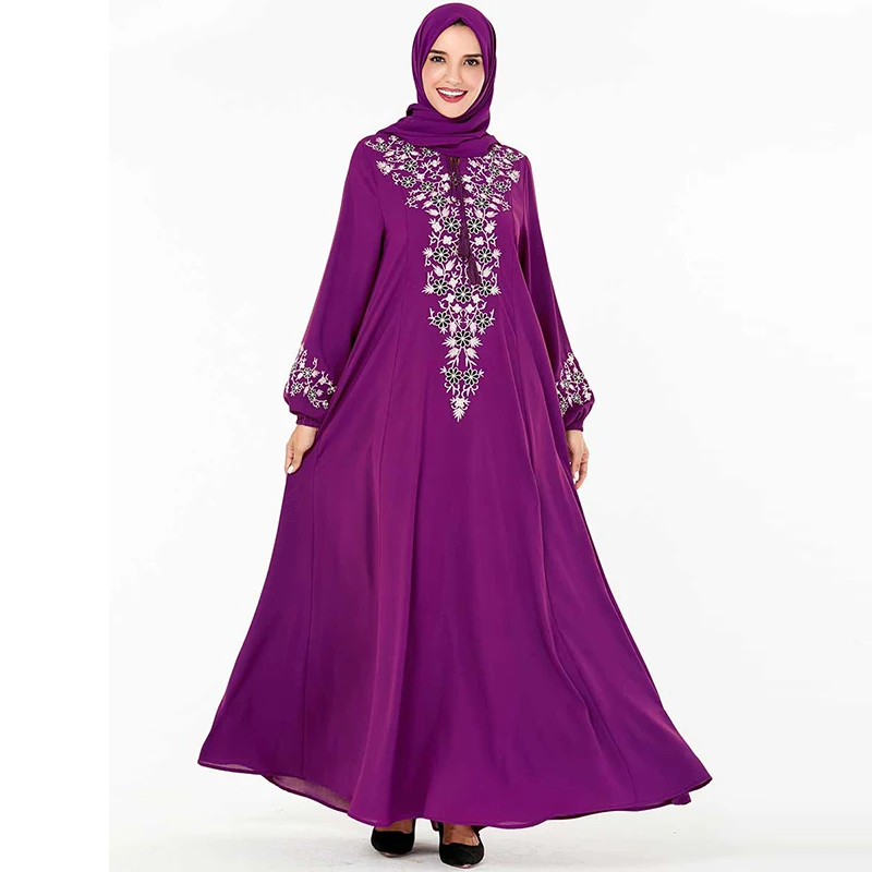 Новое мусульманское платье исламское турецкое модное вышитое кимоно Ближний