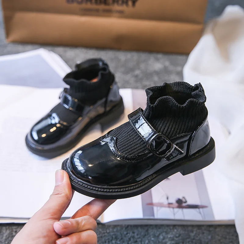 CUZULLAA los ni&ntilde;os zapatos de cuero para ni&ntilde;as de oto&ntilde;o Zapatos de vestir de princesa Mary Jane ni&ntilde;os ni&ntilde;o de cuero suave zapatos de estudiante zapatos 26-36-4