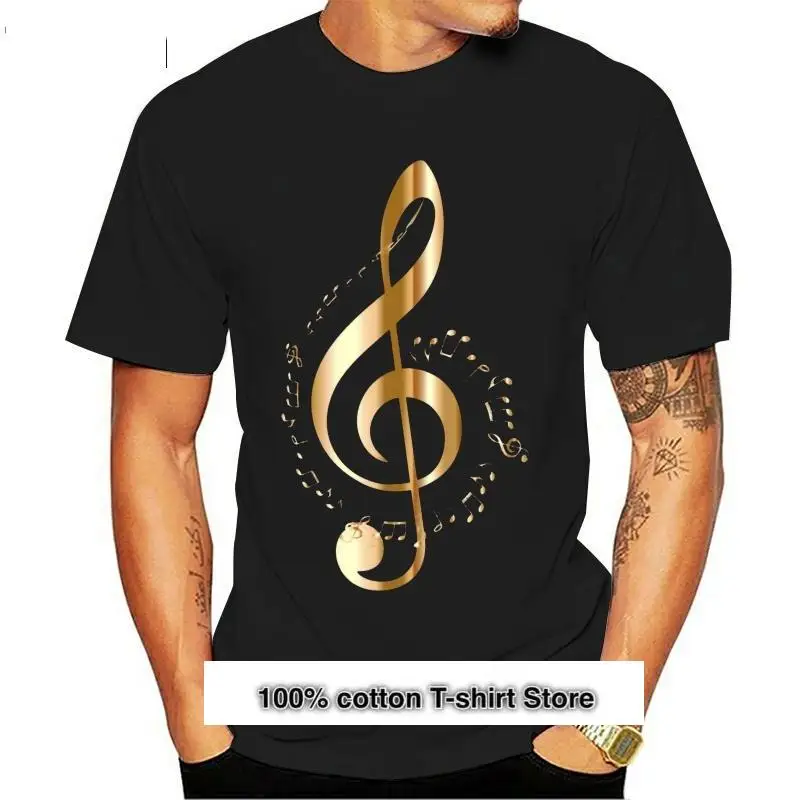 

New Camiseta de Hip Hop para hombre, Camisa con estampado de agudos, notas musicales, Punk Rock, negra, Popular, de verano