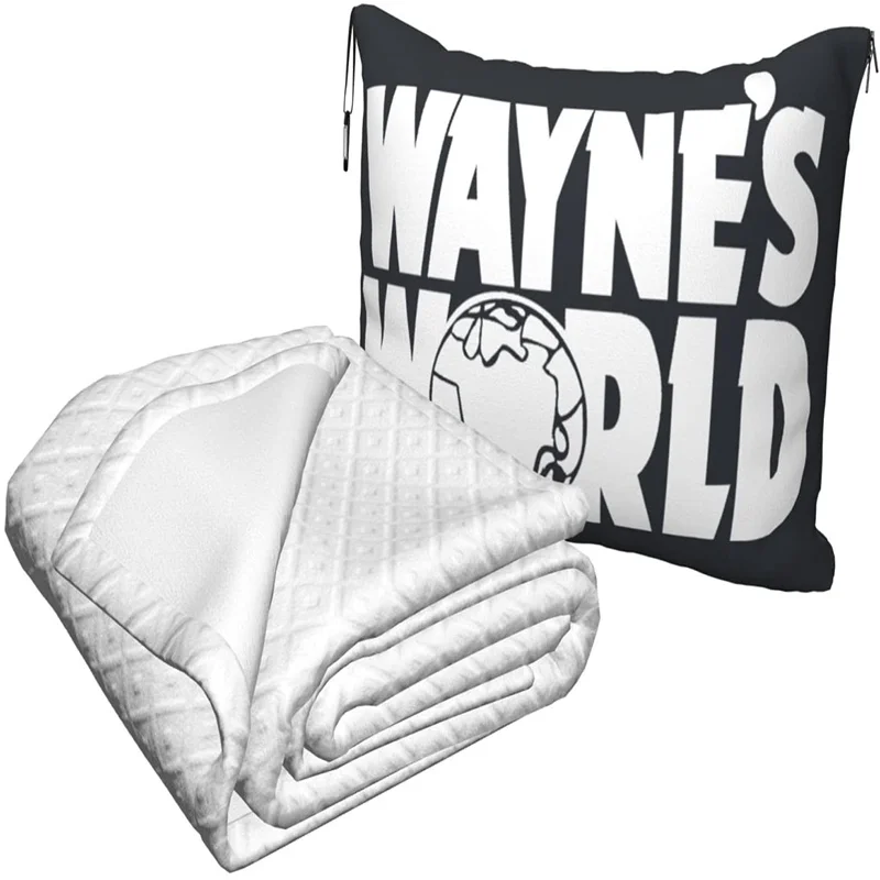 Preço Wayne Do Mundo Filme Viagem Travesseiro Cobertor Dois-em-um Mochila Cinta E Compacto Avião Saco Cintura Suporte 60x43 Polegadas